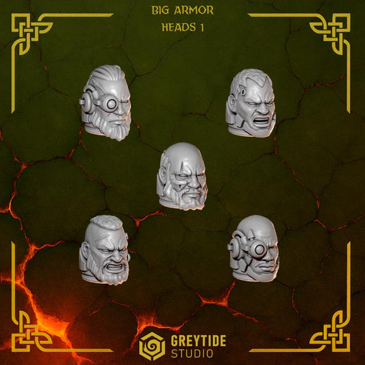 BIG Heads #1 | Set of 5 Pieces | GreyTide Studio - Anvil Wardens