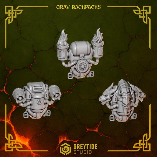 GRAV Backpacks | Set of 5 Pieces | GreyTide Studio - Anvil Wardens