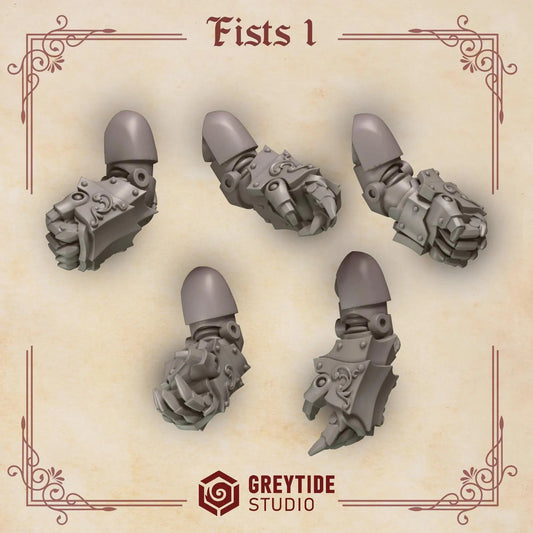 Fists #1 | Set of 5 Pieces | GreyTide Studio - Crimson Lords