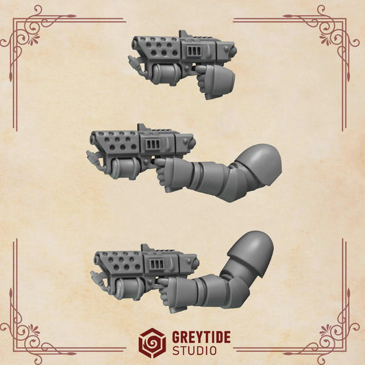 Flamer Pistols | Set of 5 Pieces | GreyTide Studio - Crimson Lords