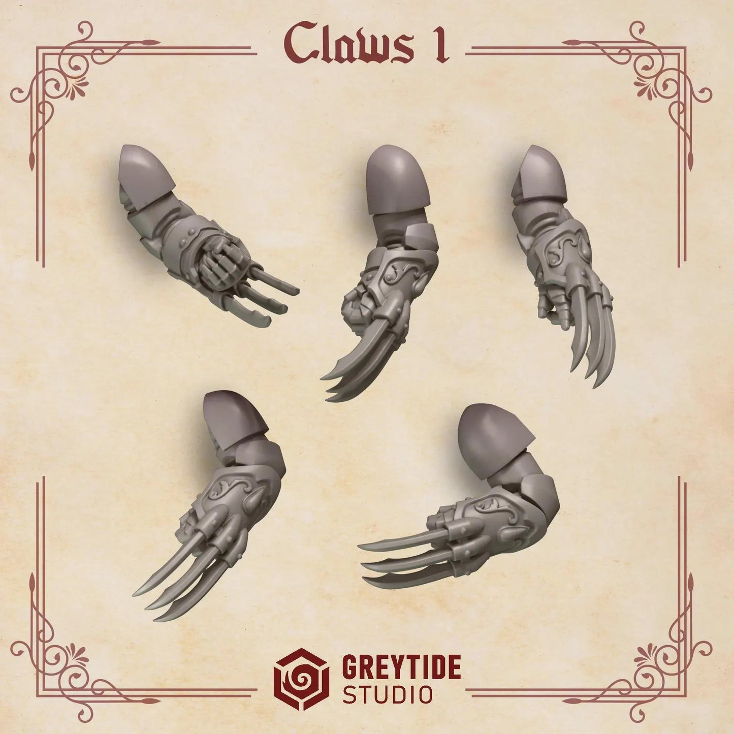 Claws #1 | Set of 10 Pieces | GreyTide Studio - Crimson Lords