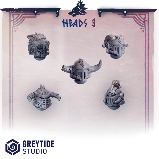 Heads #3 | Set of 5 Pieces | GreyTide Studio - Primal Hounds