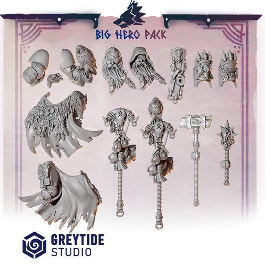 BIG Hero Upgrade Kit | Set of 13 Pieces | GreyTide Studio - Primal Hounds