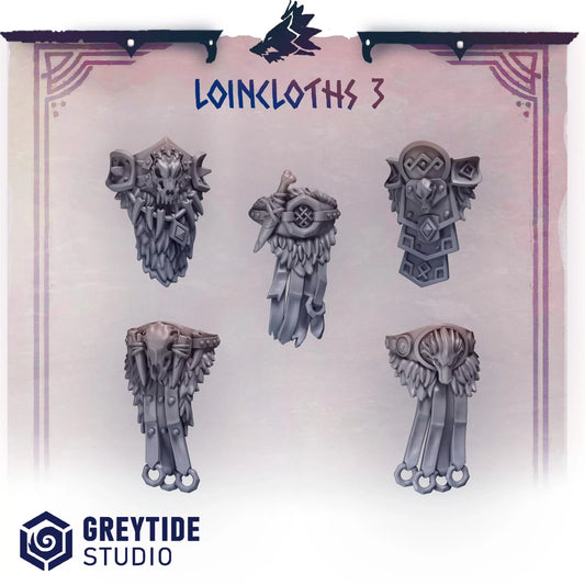 Loincloths #3 | Set of 5 Pieces | GreyTide Studio - Primal Hounds