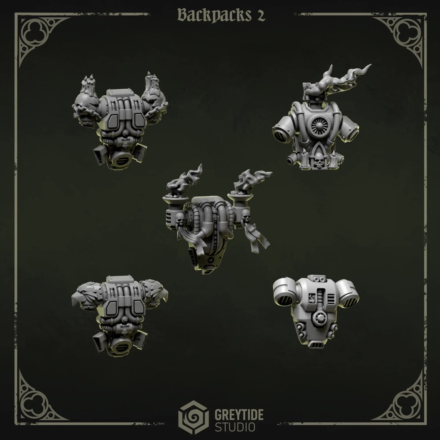 Backpacks #2 | Set of 5 Pieces | GreyTide Studio - Eternal Pilgrims