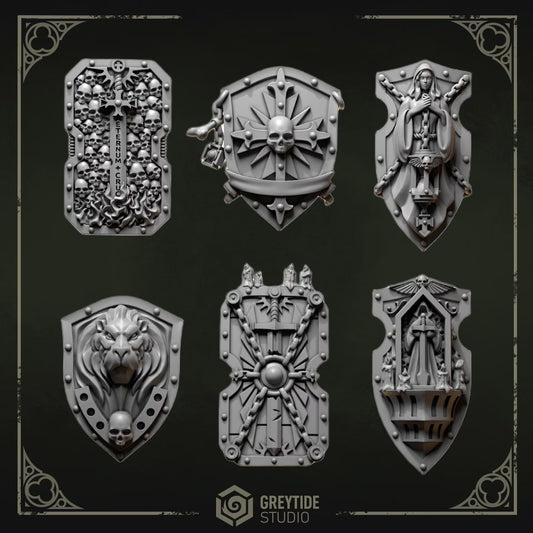 Shields | Set of 6 Pieces | GreyTide Studio - Eternal Pilgrims