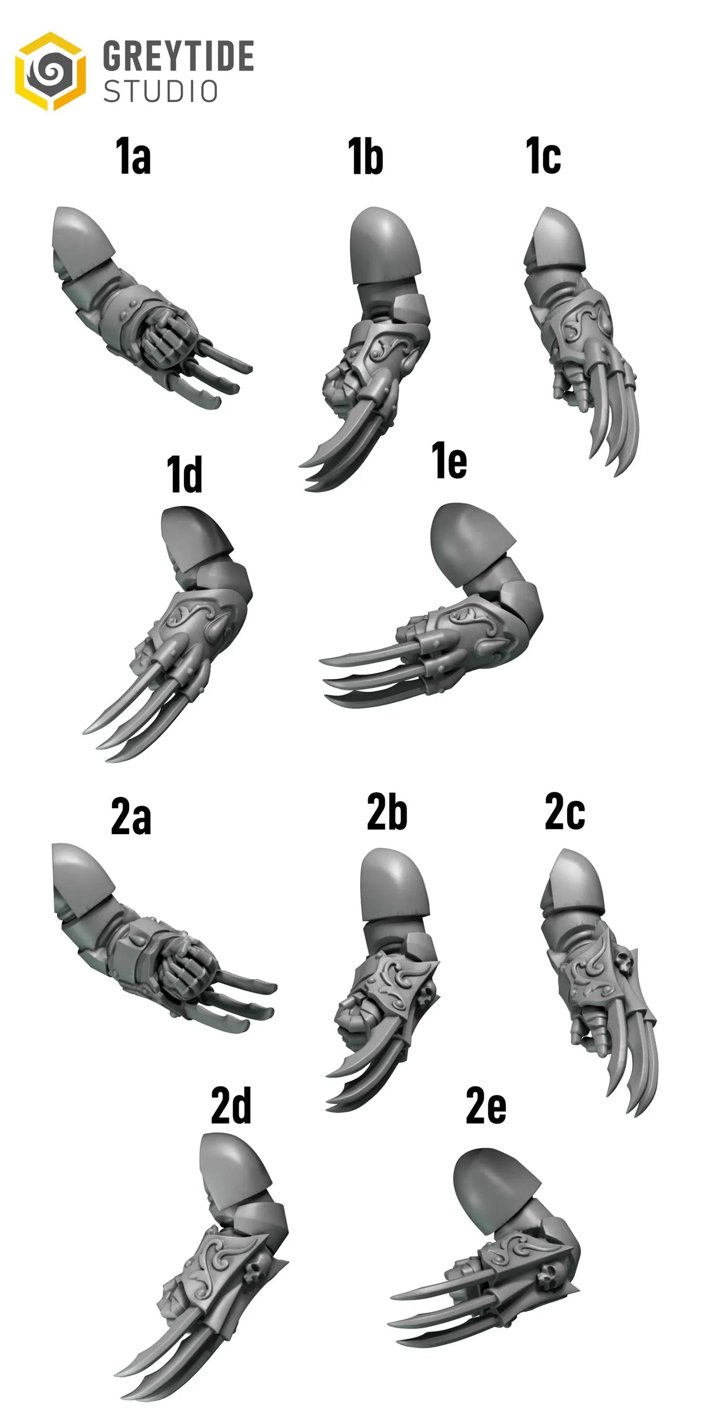 Claws #1 | Set of 10 Pieces | GreyTide Studio - Crimson Lords
